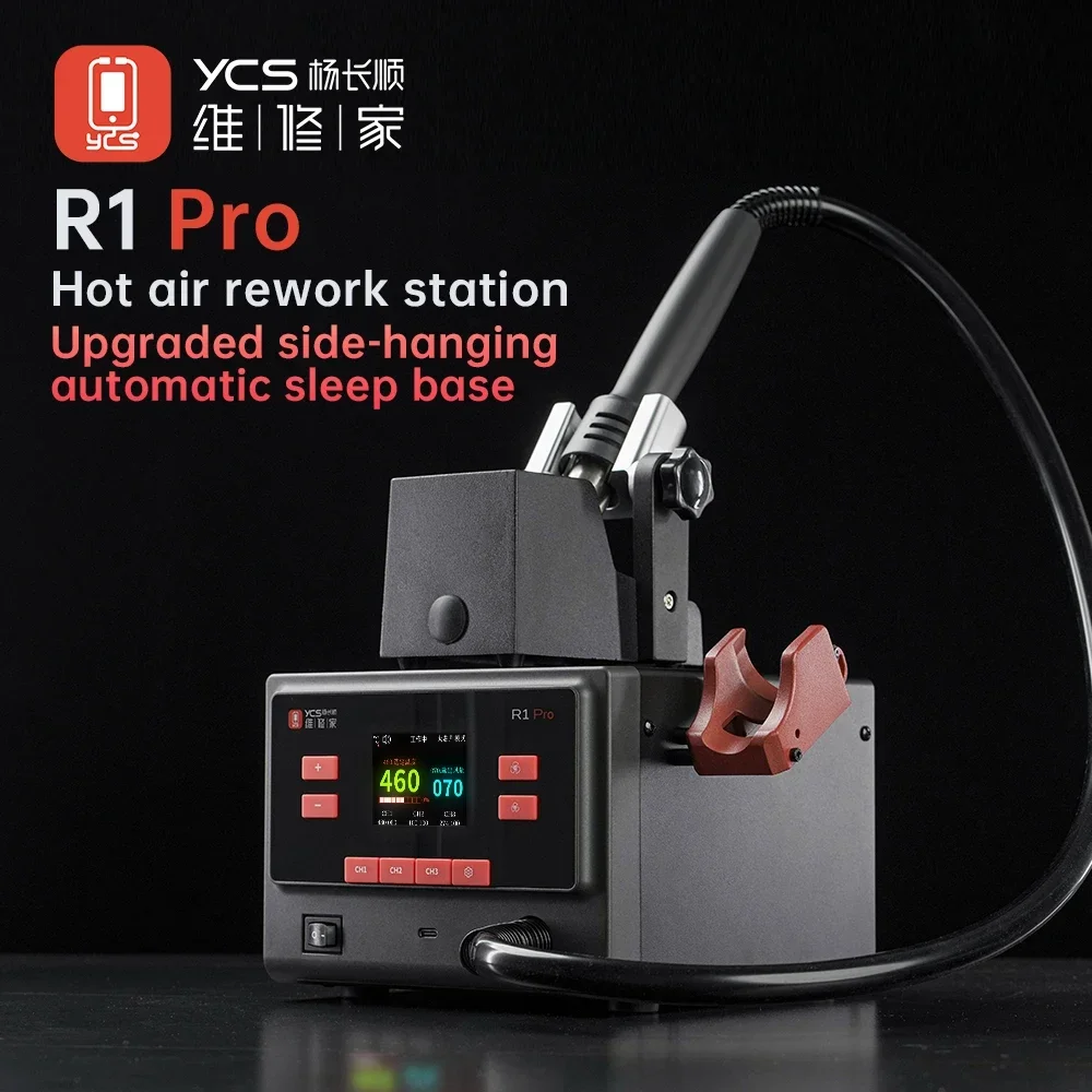 YCS R1 Pro 1000W Intelligent Soldering Station Hot Air Gun with 4 Nozzles For Mobile Phone CPU IC BGA SMT Rework Station Tools
YCS R1 Pro 1000W Intelligent Soldering Station Hot Air Gun with 4 Nozzles For Mobile Phone CPU IC BGA SMT Rework Station Tools