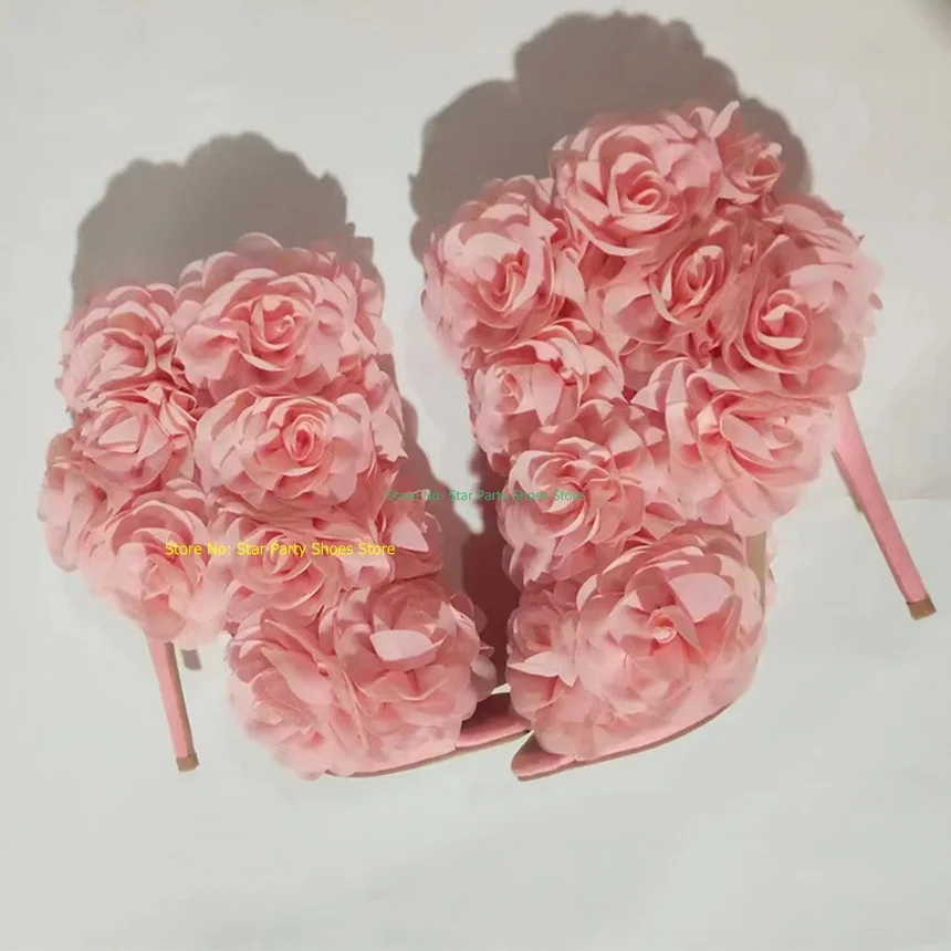Beautiful Rose Flower Woman Stilettos High Heel Sandals Square Toe Full Back Lady Slip On Sandals Shoes
Beautiful Rose Flower Woman Stilettos High Heel Sandals Square Toe Full Back Lady Slip On Sandals Shoes