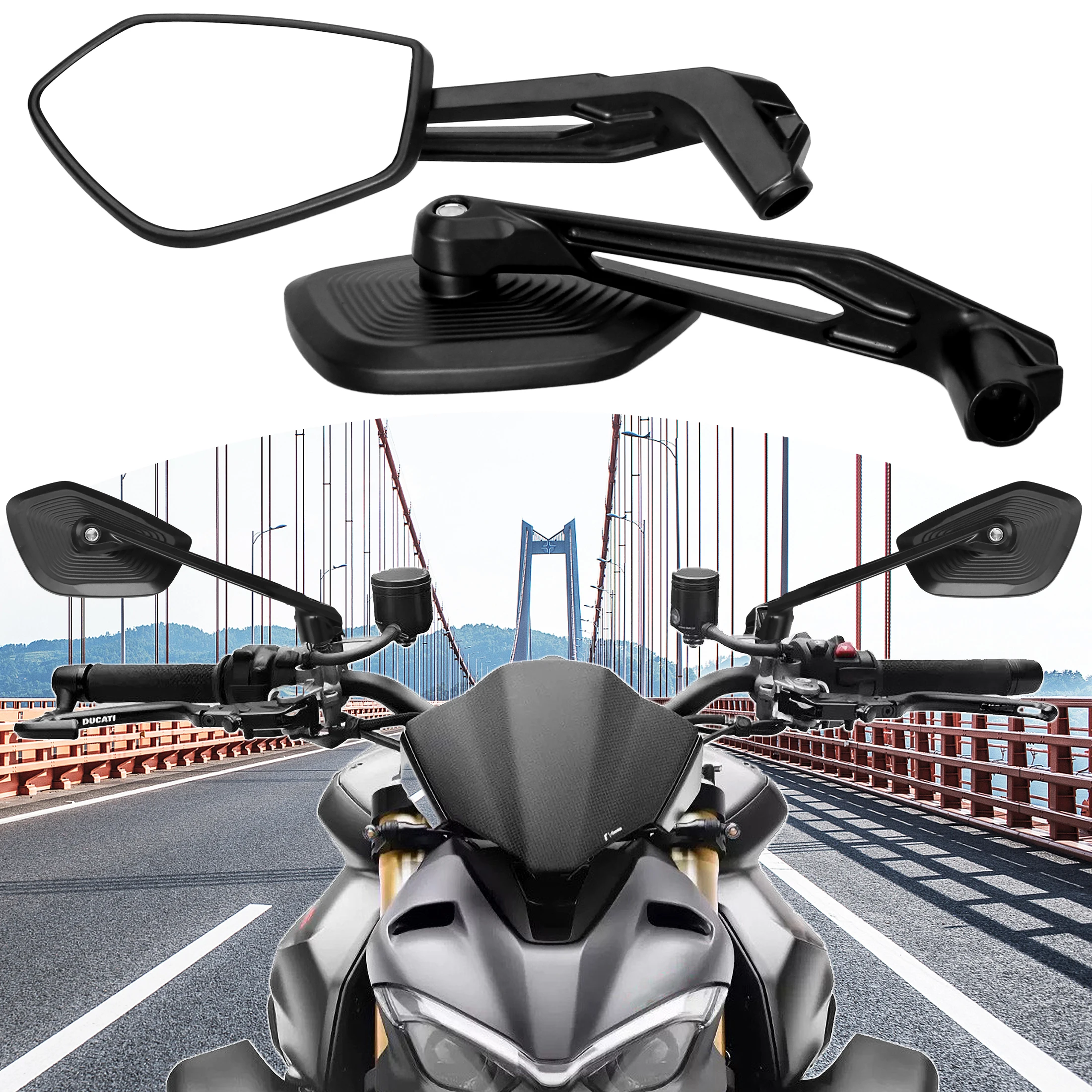 Motorcycle Rearview Side Rear View Mirrors for R1250 Gs R1300Gs R1200Gs Lc Adv Adventure S1000Xr F900R/Xr F850Gs F750Gs (Black)
Motorcycle Rearview Side Rear View Mirrors for R1250 Gs R1300Gs R1200Gs Lc Adv Adventure S1000Xr F900R/Xr F850Gs F750Gs (Black)