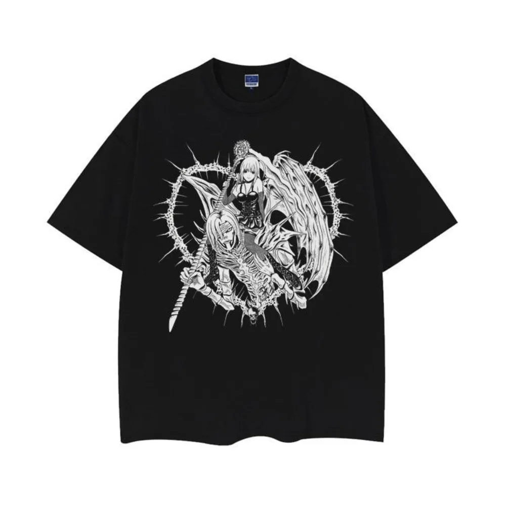 Death Note Mihaisha Short Sleeve T-Shirt Cotton Printing Loose Retro American Trend Brand Men's and Women's Versatile
Death Note Mihaisha Short Sleeve T-Shirt Cotton Printing Loose Retro American Trend Brand Men's and Women's Versatile