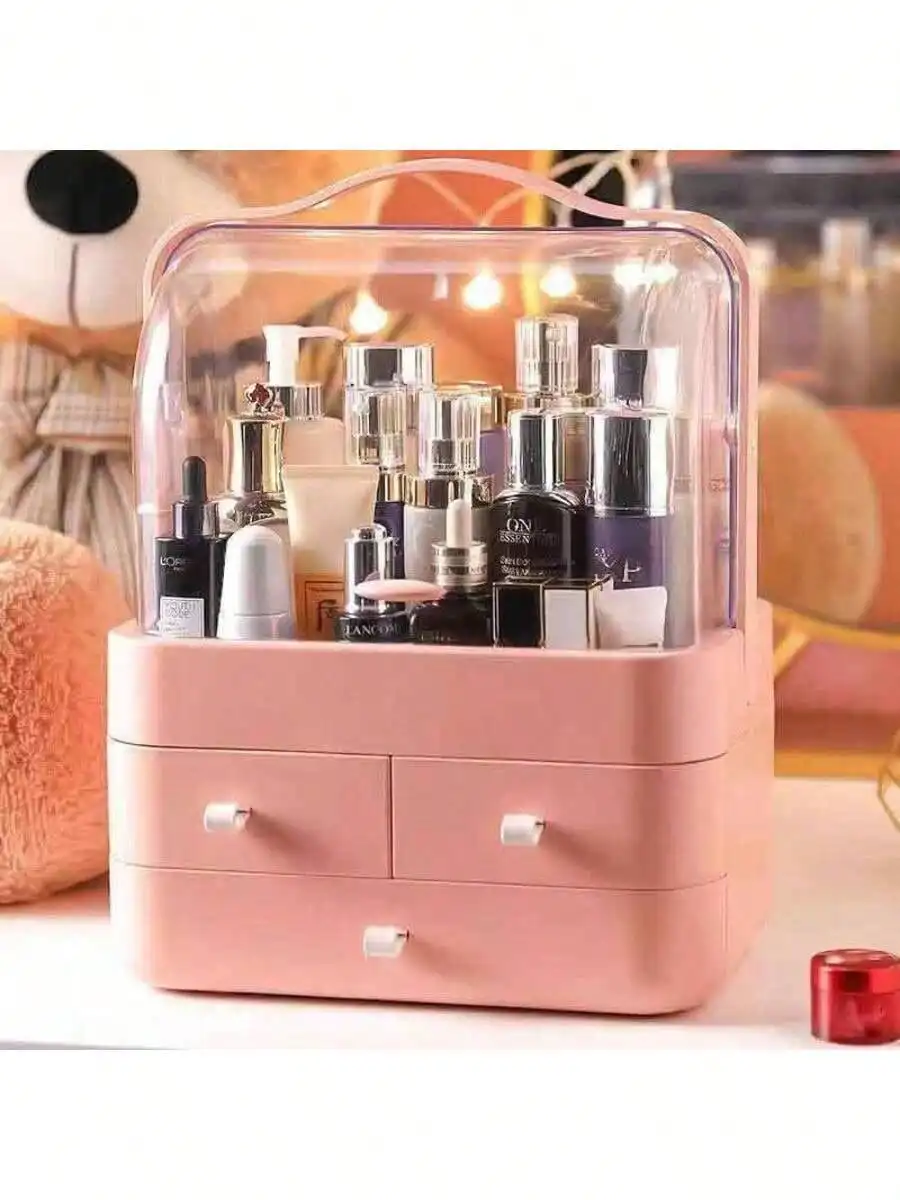 Portable Cosmetic Storage Box With Lid Drawer - Handheld Exquisite Makeup Table, For Bathroom Use - Durable Polished Design
Portable Cosmetic Storage Box With Lid Drawer - Handheld Exquisite Makeup Table, For Bathroom Use - Durable Polished Design
