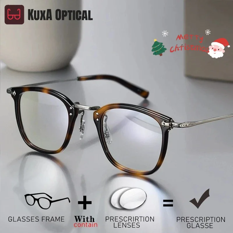 KUXA винтажные очки по рецепту, линзы из ацетата черепахи, качественные очки для близорукости, дальнозоркости, прогрессивное видение, дистанционные очки
KUXA винтажные очки по рецепту, линзы из ацетата черепахи, качественные очки для близорукости, дальнозоркости, прогрессивное видение, дистанционные очки