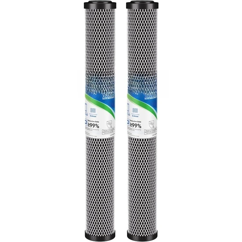 5 Micron 20" x 2.5" Whole House CTO Carbon Sediment Water Filter Cartridge Compatible with C1-20, EP-20, HX-CB-25-2010,
5 Micron 20" x 2.5" Whole House CTO Carbon Sediment Water Filter Cartridge Compatible with C1-20, EP-20, HX-CB-25-2010,