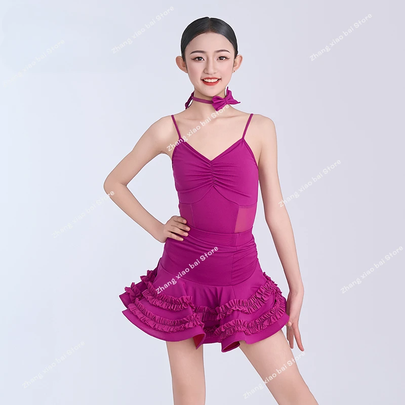Cha Cha Rumba Samba Tango Latin Dance Dress Girls Latin Practice Dance Clothes Child Standard Ballroom Dance Competition Dresses
Cha Cha Rumba Samba Tango Latin Dance Dress Girls Latin Practice Dance Clothes Child Standard Ballroom Dance Competition Dresses