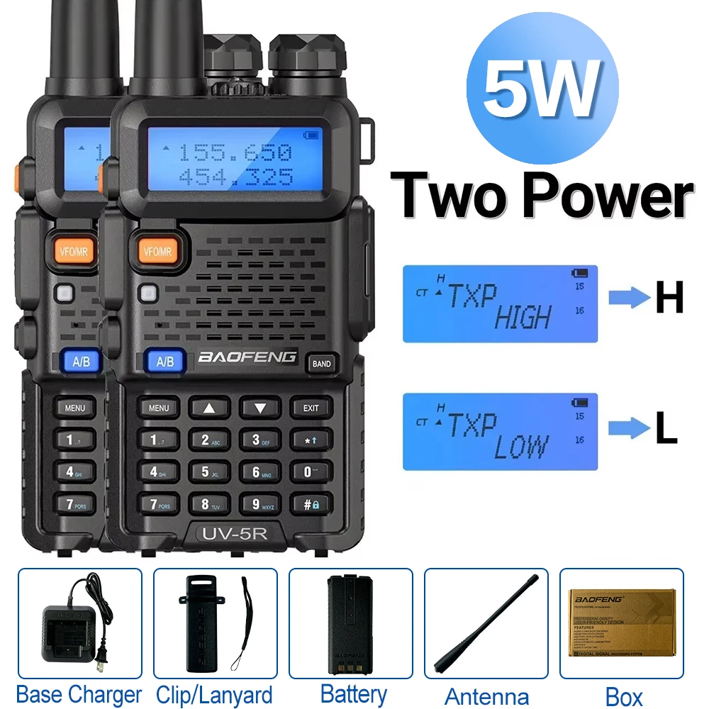 Baofeng UV 5R 5W 8W Walkie Talkie Портативная радиолюбитель CB Двухдиапазонный VHF UHF FM-трансивер Двустороннее радио плюс
Baofeng UV 5R 5W 8W Walkie Talkie Портативная радиолюбитель CB Двухдиапазонный VHF UHF FM-трансивер Двустороннее радио плюс