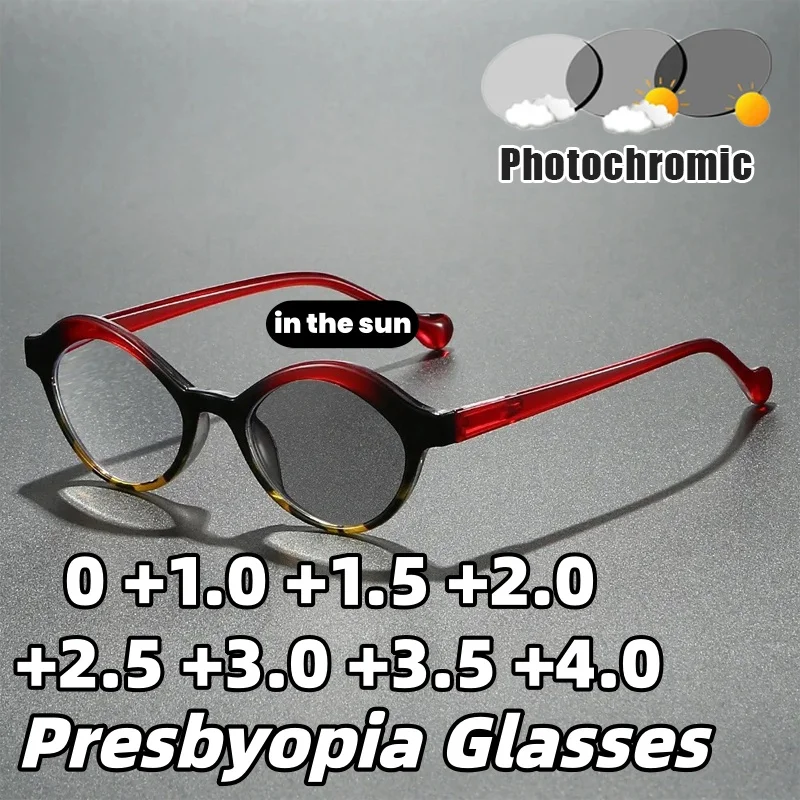 Oval-Frame Photochromic Anti-Blue Light Reading Glasses Ultra-Lightweight High-Definition Presbyopia Eyewear Diopter 0 To +4.0
Oval-Frame Photochromic Anti-Blue Light Reading Glasses Ultra-Lightweight High-Definition Presbyopia Eyewear Diopter 0 To +4.0