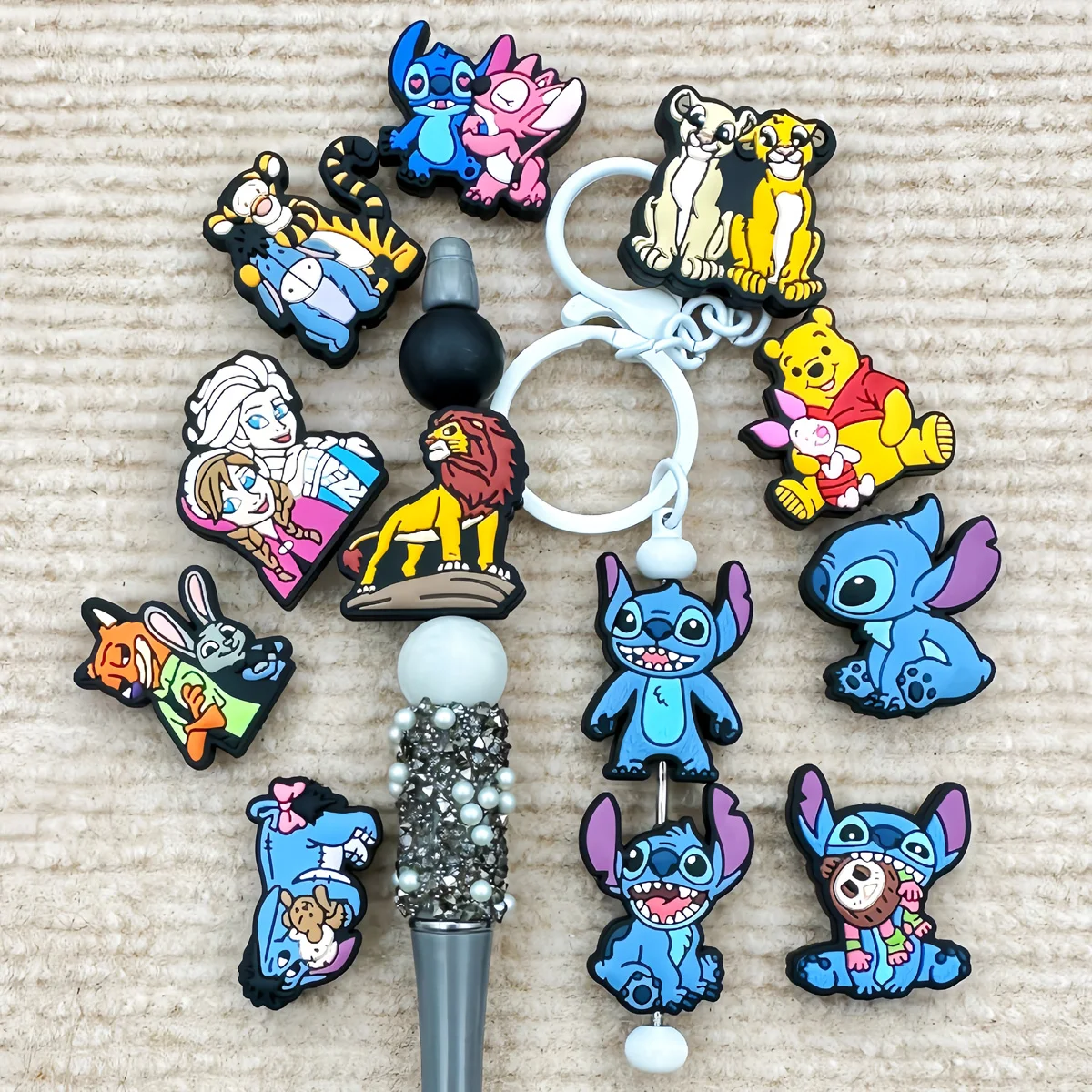 Cartoon Character 10pcs Silicone Focal Beads Animal Loose Spacer Beads for DIY Jewelry Making Bracelet Keychain Pen Accessories
Cartoon Character 10pcs Silicone Focal Beads Animal Loose Spacer Beads for DIY Jewelry Making Bracelet Keychain Pen Accessories
