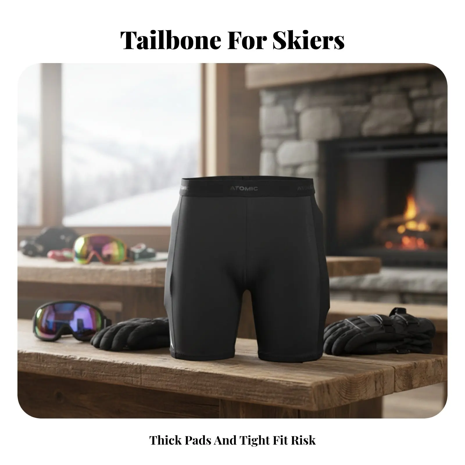 Pelvic Protection Shorts, Skiing, Tailbone Guard, Active Shield, Padded, Black, Cold Weather Activities
Pelvic Protection Shorts, Skiing, Tailbone Guard, Active Shield, Padded, Black, Cold Weather Activities