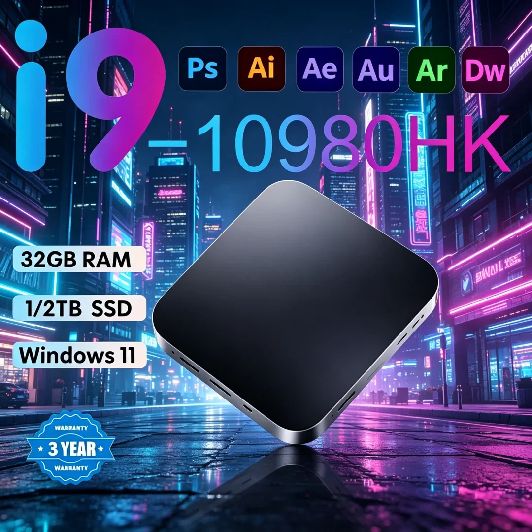 Rugged Practical MINI PC Powered By Windows 11 Pro Core I9 10980HK 32GB RAM 1TB 2TB SSD WIFI 6 BT5.2 4K HD Energetic Gaming
Rugged Practical MINI PC Powered By Windows 11 Pro Core I9 10980HK 32GB RAM 1TB 2TB SSD WIFI 6 BT5.2 4K HD Energetic Gaming