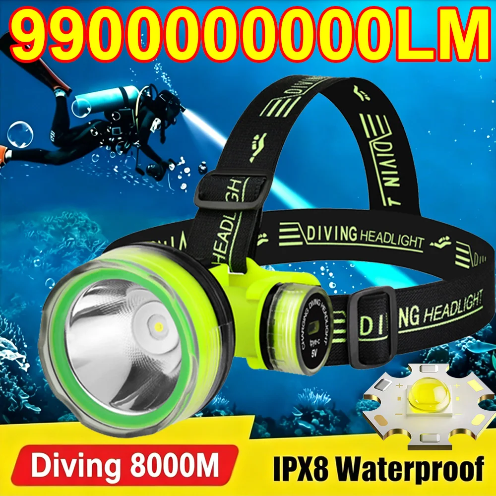 2026 Professional Diving Headlamp 9900000000LM IPX8 Rate Waterproof Headlight LED Scuba Headlight Underwater Dive Head Torch NEW
2026 Professional Diving Headlamp 9900000000LM IPX8 Rate Waterproof Headlight LED Scuba Headlight Underwater Dive Head Torch NEW