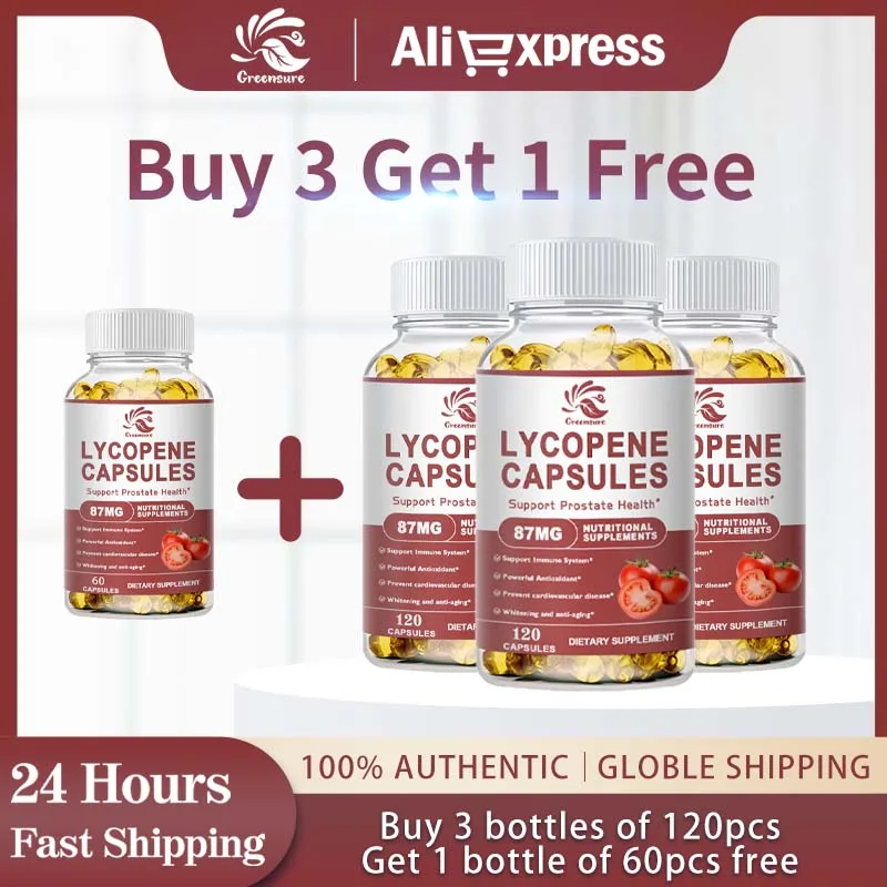 Buy 3 Get 1 Free - Lycopene Capsules Tomato Extract - Protect Prostate - Increases Physical Strength - Energy Enhance Immunity
Buy 3 Get 1 Free - Lycopene Capsules Tomato Extract - Protect Prostate - Increases Physical Strength - Energy Enhance Immunity