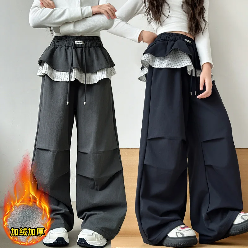 autumn winter gray black teen girls plush skirt cargo pants junior kids casual trousers child clothes 4 6 8 10 12 14 sweatpants
autumn winter gray black teen girls plush skirt cargo pants junior kids casual trousers child clothes 4 6 8 10 12 14 sweatpants