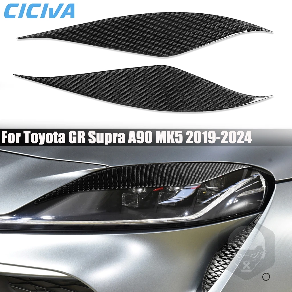 Carbon Fiber Car Accessories Headlight Header Brow Exterior Cover Modified Trim Sticker For Toyota GR Supra A90 MK5 2019-2024
Carbon Fiber Car Accessories Headlight Header Brow Exterior Cover Modified Trim Sticker For Toyota GR Supra A90 MK5 2019-2024