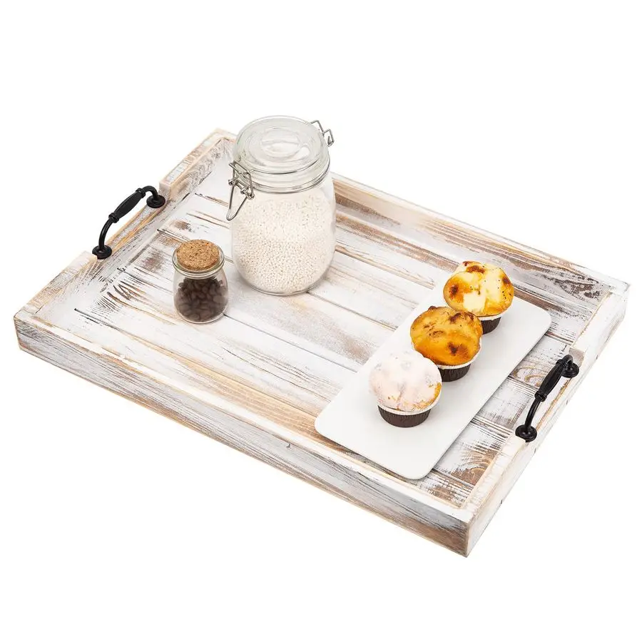 Vintage Big Wood Food Breakfast Serving Trays with Cutout Metal Handles20 Inches Large Nesting Board Decorative Serving Trays Pl
Vintage Big Wood Food Breakfast Serving Trays with Cutout Metal Handles20 Inches Large Nesting Board Decorative Serving Trays Pl