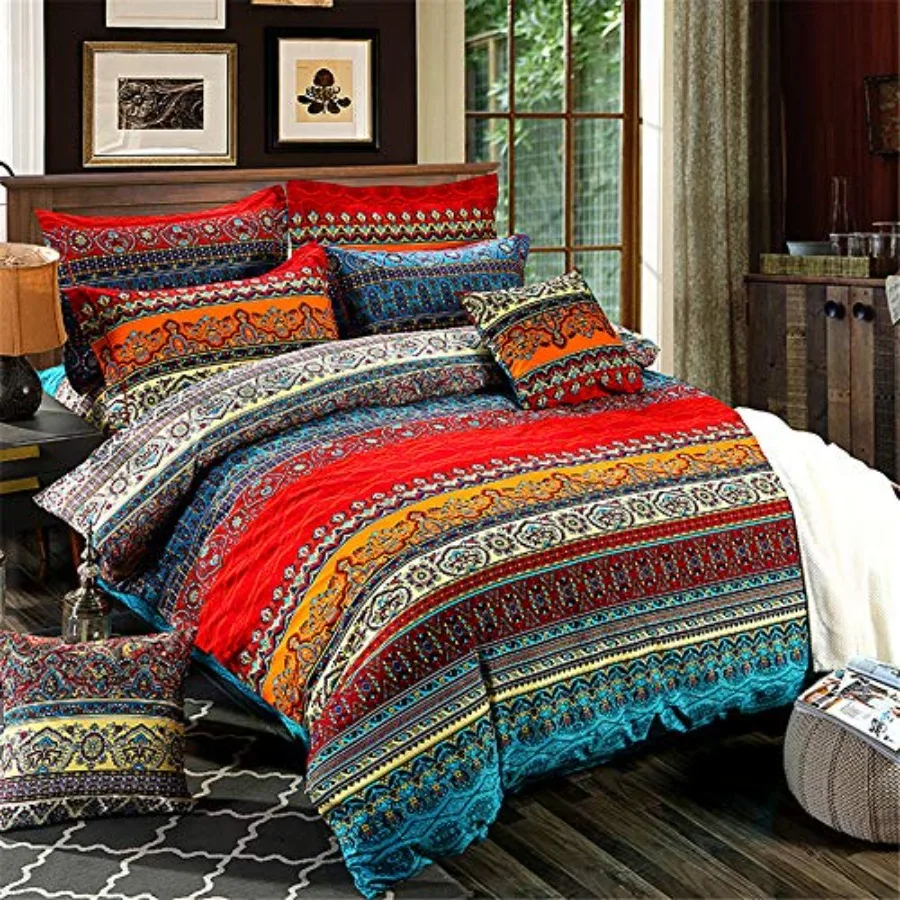 3Pcs Bohemia Retro Bedding Ethnic Vintage Floral Duvet Cover Boho Bedding 100% Brushed Cotton Bedding Sets Damask Paisley Colof
3Pcs Bohemia Retro Bedding Ethnic Vintage Floral Duvet Cover Boho Bedding 100% Brushed Cotton Bedding Sets Damask Paisley Colof