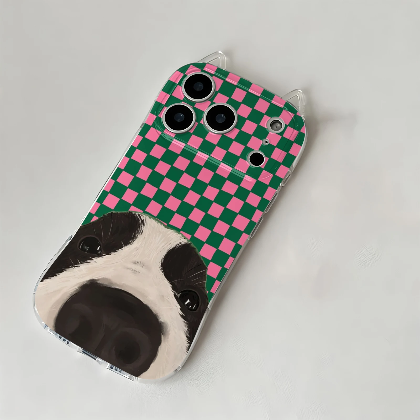 Creative Grid Pattern Puppy Phone Case for IPhone Air 17 Pro Max 16 Plus 15 14 13 12 11 Pro Max Cat Ears Soft Back Cover
Creative Grid Pattern Puppy Phone Case for IPhone Air 17 Pro Max 16 Plus 15 14 13 12 11 Pro Max Cat Ears Soft Back Cover