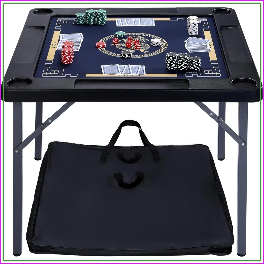 Folding Game Table with Double Sided Mat, 35x35x27 Inches, for Mahjong, Domino, Poker, Puzzle, Card, Includes Storage Bag
Folding Game Table with Double Sided Mat, 35x35x27 Inches, for Mahjong, Domino, Poker, Puzzle, Card, Includes Storage Bag