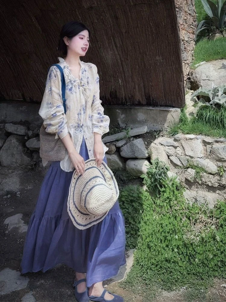 Chinese Style Hanfu Female Song Hanfu Tang Ru Skirt Chinese Style Daily Spring And Summer Chiffon Hanfu Set Blue Dress
Chinese Style Hanfu Female Song Hanfu Tang Ru Skirt Chinese Style Daily Spring And Summer Chiffon Hanfu Set Blue Dress