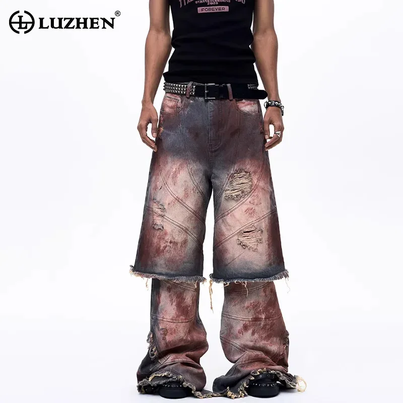 LUZHEN 2026 Spring Original High Street Wornout Washed Straight Casual Jeans Men's Double Layer Design Loose Denim Pants JY6347
LUZHEN 2026 Spring Original High Street Wornout Washed Straight Casual Jeans Men's Double Layer Design Loose Denim Pants JY6347