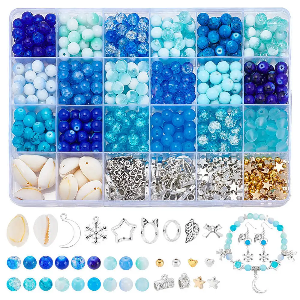 DIY Jewelry Making Findings Kits including Glass Beads Brass Alloy Bead Frame Pendants Beads Plastic Beads Tube Bails
DIY Jewelry Making Findings Kits including Glass Beads Brass Alloy Bead Frame Pendants Beads Plastic Beads Tube Bails