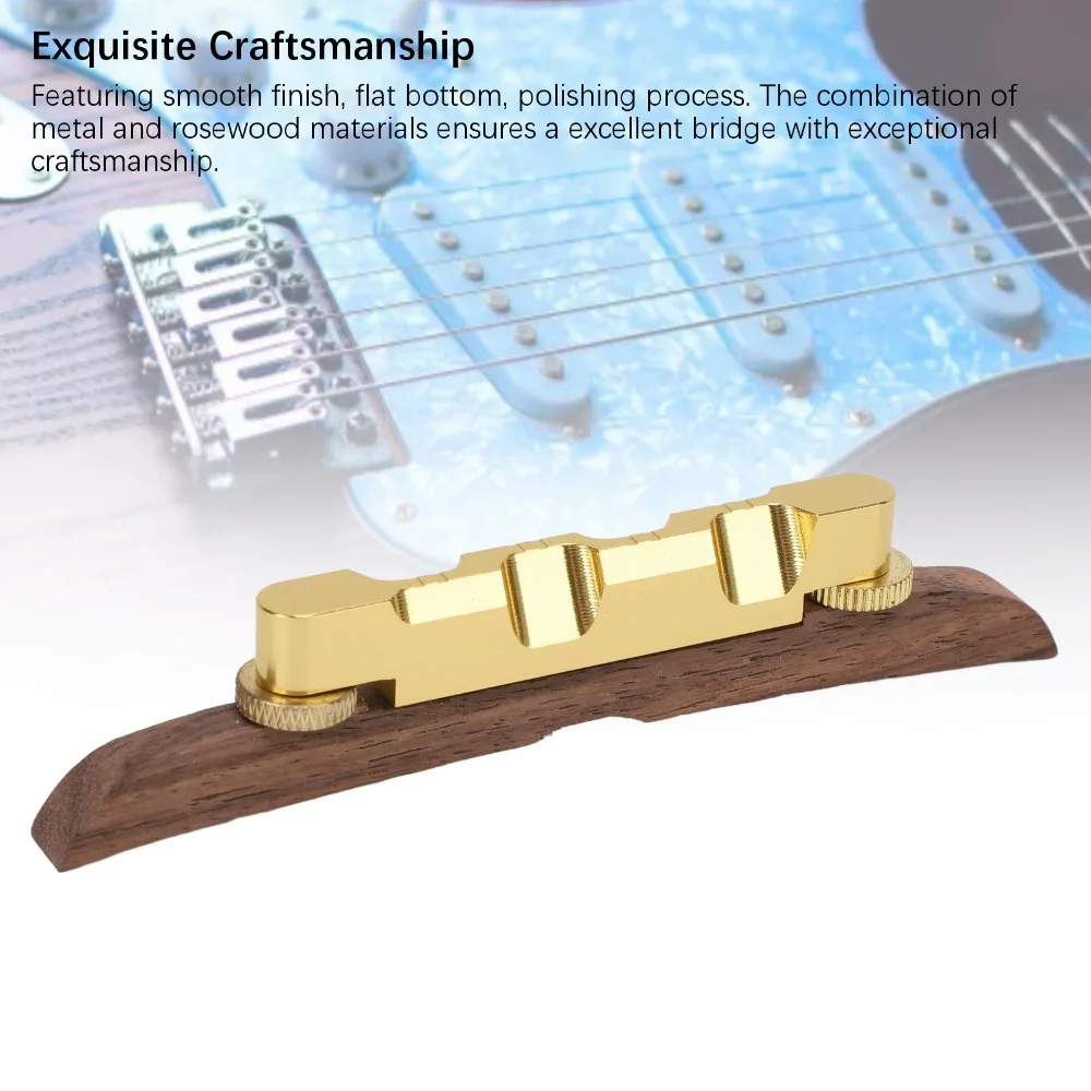 Premium Metal+Rosewood Guitar Bridge Replacement Adjustable Golden And Wooden Adjustable Height Bridge Guitar Accessory Guitars
Premium Metal+Rosewood Guitar Bridge Replacement Adjustable Golden And Wooden Adjustable Height Bridge Guitar Accessory Guitars