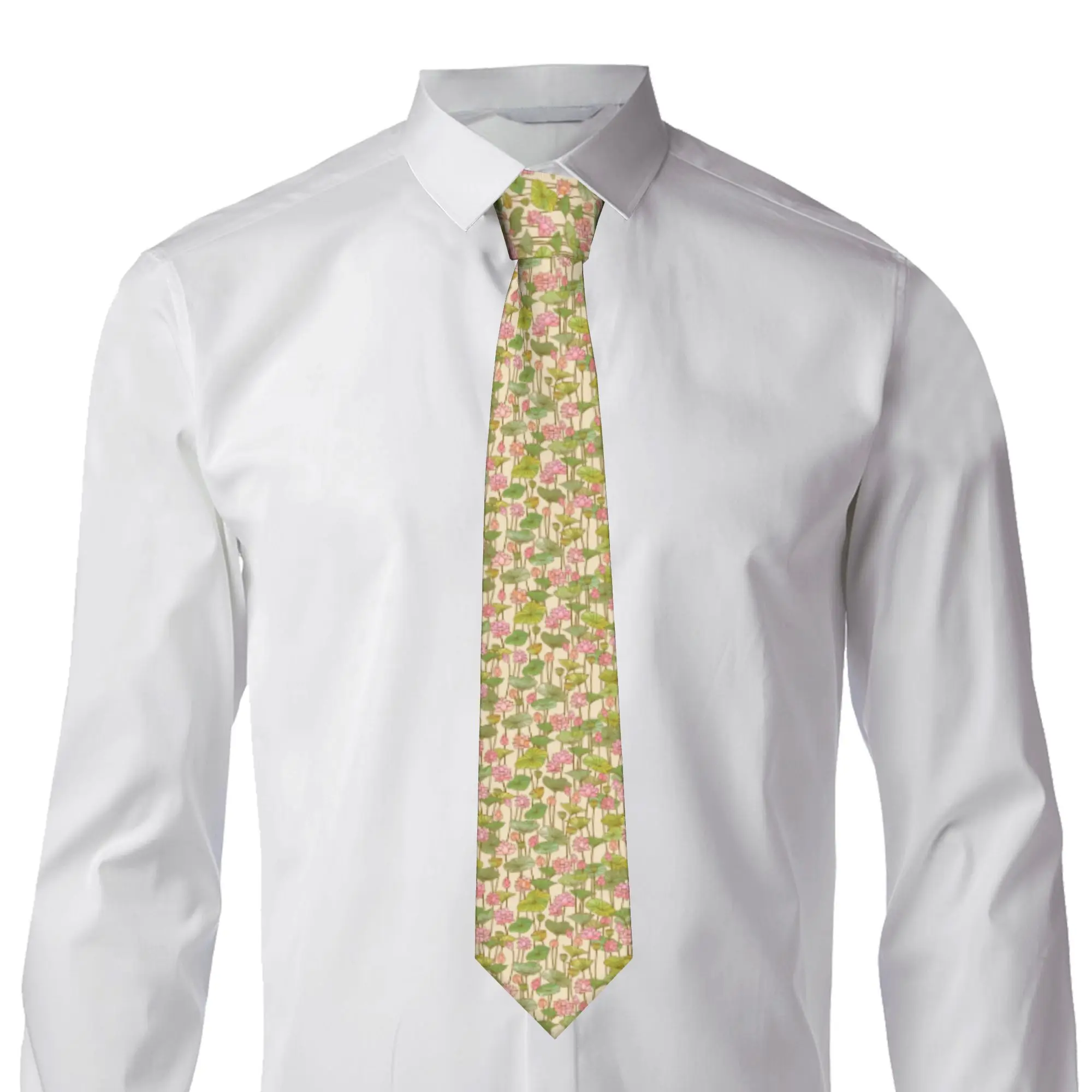 Nelumbo Nucifera Ties Mens Fashion Silk Lotus Flowers Linen Necktie for Office
Nelumbo Nucifera Ties Mens Fashion Silk Lotus Flowers Linen Necktie for Office