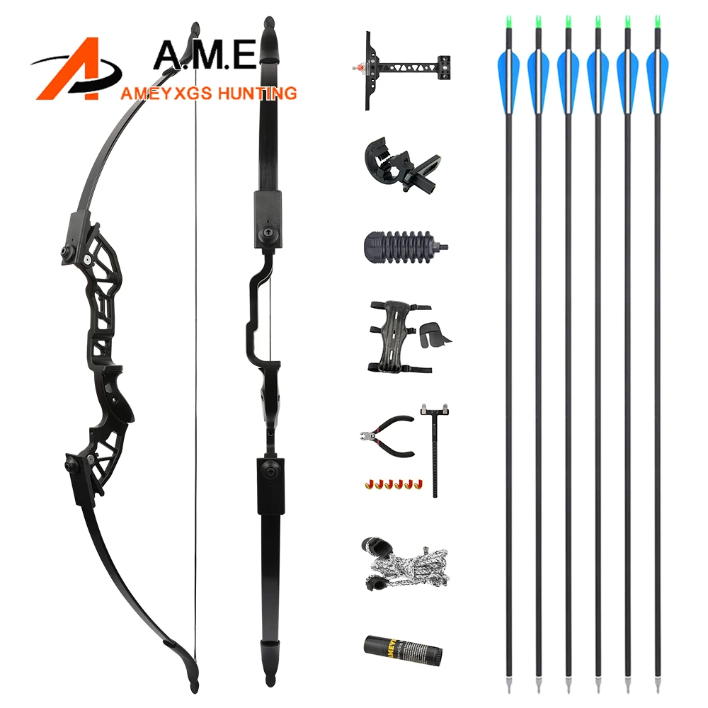 Archery Recurve Bow 30-53 Lbs Adjustable Aluminium Bow Riser Carbon Arrow Adult Beginner Right Hand Shooting Hunting Target
Archery Recurve Bow 30-53 Lbs Adjustable Aluminium Bow Riser Carbon Arrow Adult Beginner Right Hand Shooting Hunting Target