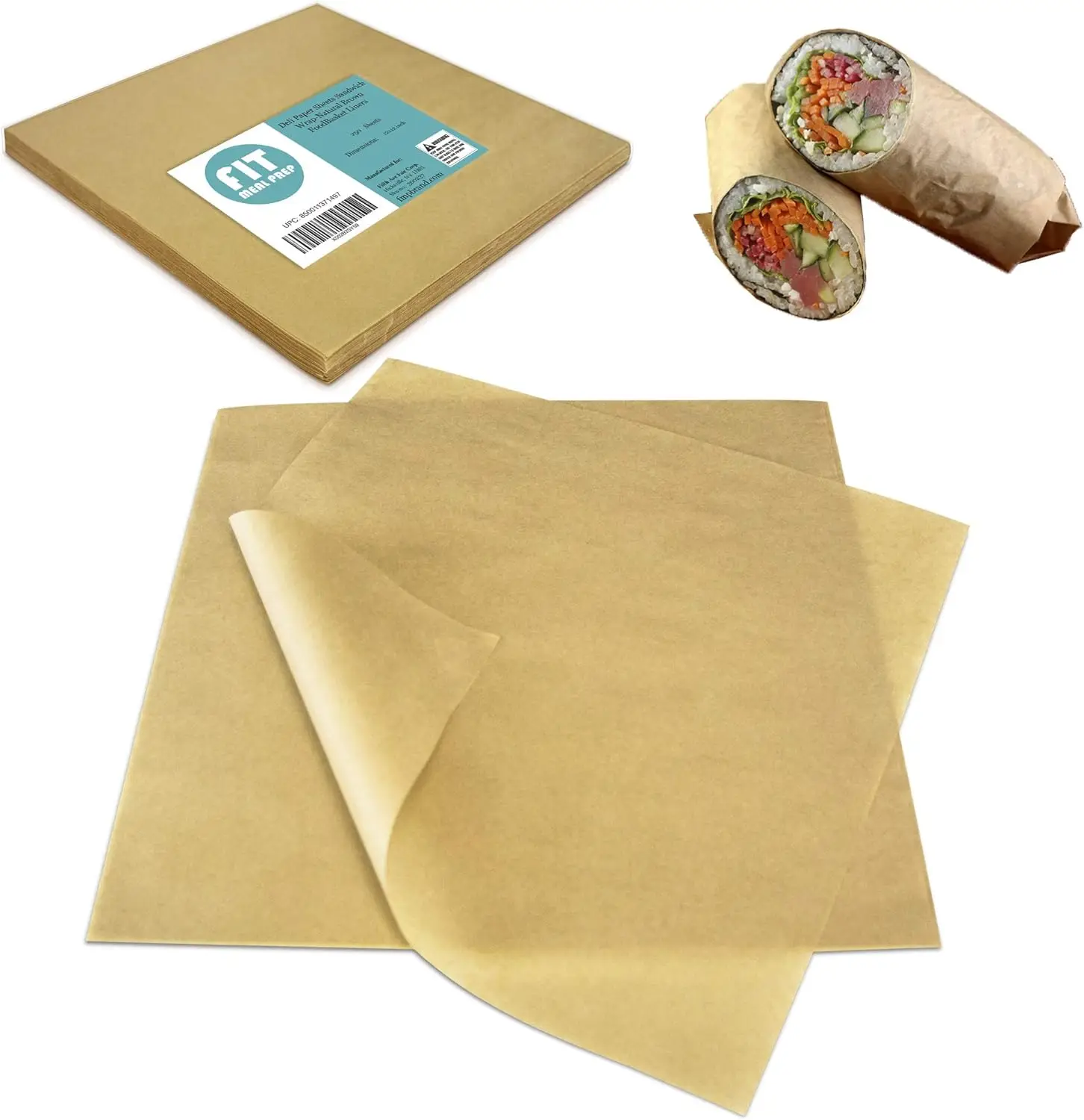 250 Pack 12x12" Deli Paper Sheets, Grease-Proof & Waterproof for Sandwiches, Burgers, BBQ, Picnic
250 Pack 12x12" Deli Paper Sheets, Grease-Proof & Waterproof for Sandwiches, Burgers, BBQ, Picnic
