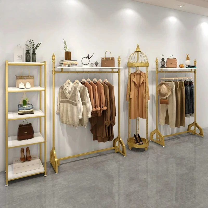 Women's clothing shelf Clothing store display rack Floor-to-ceiling multi-layer shoe and bag display rack Adjustable height Gold
Women's clothing shelf Clothing store display rack Floor-to-ceiling multi-layer shoe and bag display rack Adjustable height Gold