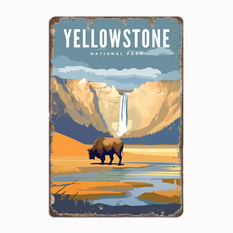 Yellowstone National Park Landscape Travel Scenic Spot Retro Poster Metal Sign Garage Room Wall Decor Custom Tin Home Decor
Yellowstone National Park Landscape Travel Scenic Spot Retro Poster Metal Sign Garage Room Wall Decor Custom Tin Home Decor