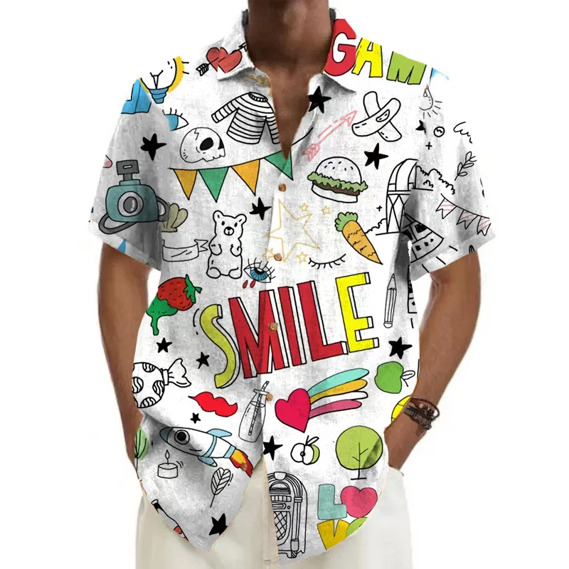Summer Men's Casual Beach irt 3D Printed Floral Pattern Milk Silk Fabric ort Sve Loose Fit Youth Trend Summer Faion
Summer Men's Casual Beach irt 3D Printed Floral Pattern Milk Silk Fabric ort Sve Loose Fit Youth Trend Summer Faion