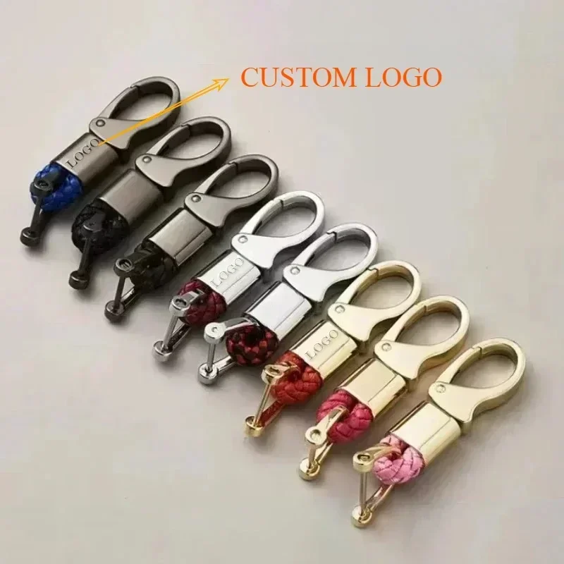 Fashionable Custom Logo Name Woven Rope Keychain Personalized Horseshoe Buckle Car Keyring Women Men Key Ring Chain Gift
Fashionable Custom Logo Name Woven Rope Keychain Personalized Horseshoe Buckle Car Keyring Women Men Key Ring Chain Gift