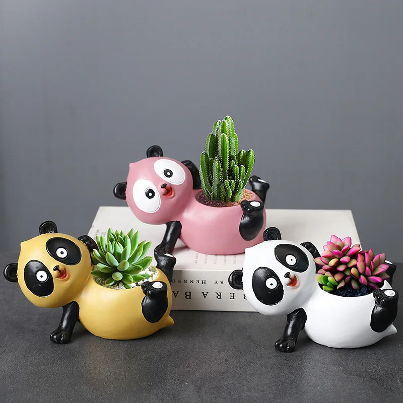 Cartoon Panda Flower Pot Succulent Pot Resin Planter Home Decor Indoor Decoration Desktop Ornaments Bonsai Plant Pot
Cartoon Panda Flower Pot Succulent Pot Resin Planter Home Decor Indoor Decoration Desktop Ornaments Bonsai Plant Pot