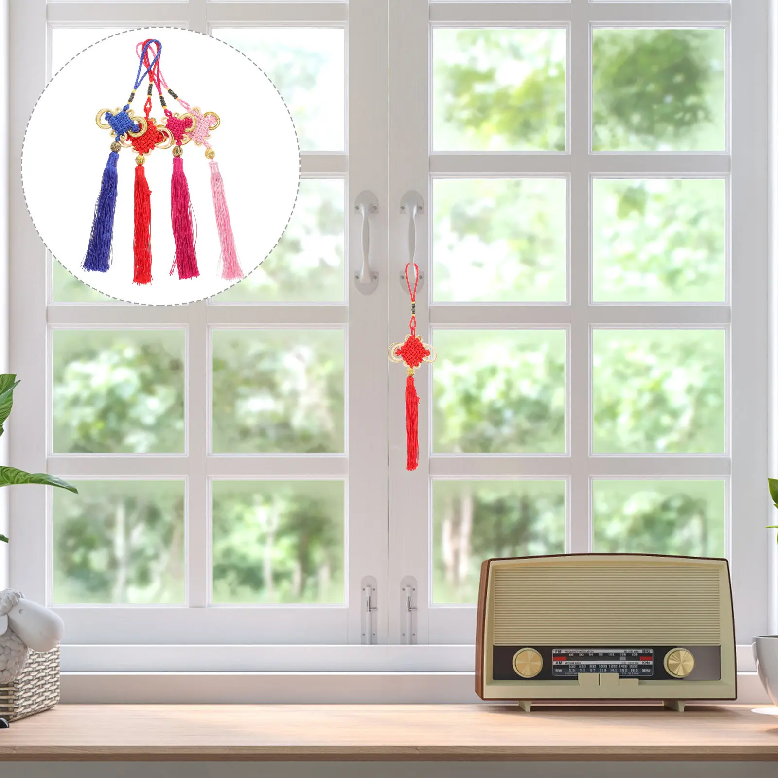 4Pcs Chinese Tassel Knot Pendant Set Bright Color Handmade Chinese Decor for Hanfu Costume Car Rearview Mirror Party Home
4Pcs Chinese Tassel Knot Pendant Set Bright Color Handmade Chinese Decor for Hanfu Costume Car Rearview Mirror Party Home
