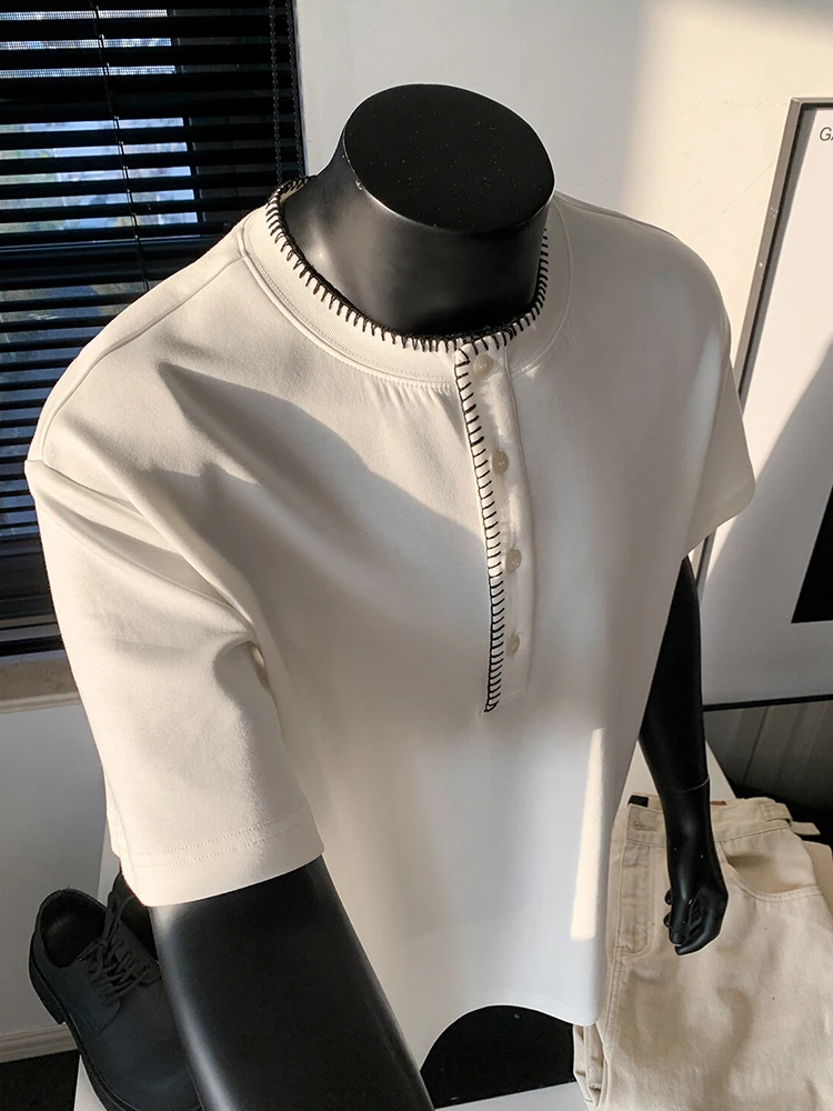 Summer Heavyweight Embroidered American Trendy Brand Men's Casual Loose Fit Breathable ort Sve T-irt oulder Width
Summer Heavyweight Embroidered American Trendy Brand Men's Casual Loose Fit Breathable ort Sve T-irt oulder Width