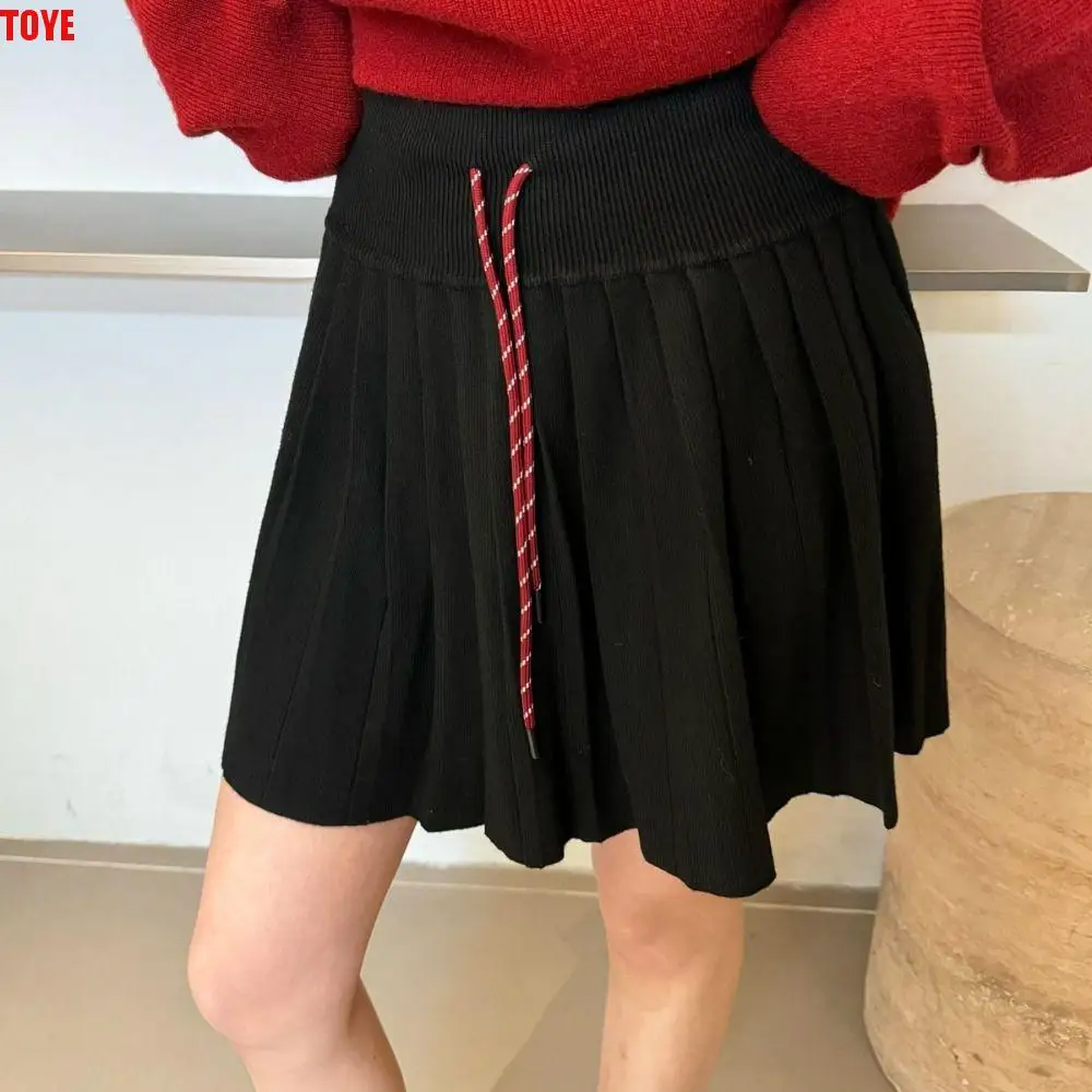 Sweet Drawstring Pleated Mini Skirts Short Preppy High Waist Skirt JK Dress Korean Style Knitted Mini Skirt School Girl
Sweet Drawstring Pleated Mini Skirts Short Preppy High Waist Skirt JK Dress Korean Style Knitted Mini Skirt School Girl