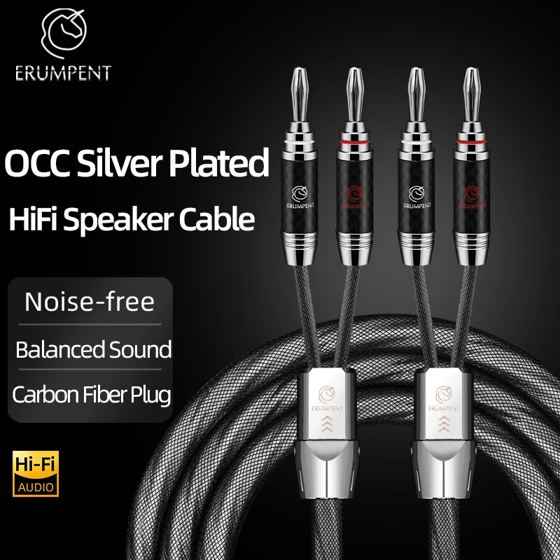 One Pair HiFi OCC Silver Plated Speaker Cable for Amplifier Speaker Hifi Systems Banana Plug Speaker Cable
One Pair HiFi OCC Silver Plated Speaker Cable for Amplifier Speaker Hifi Systems Banana Plug Speaker Cable