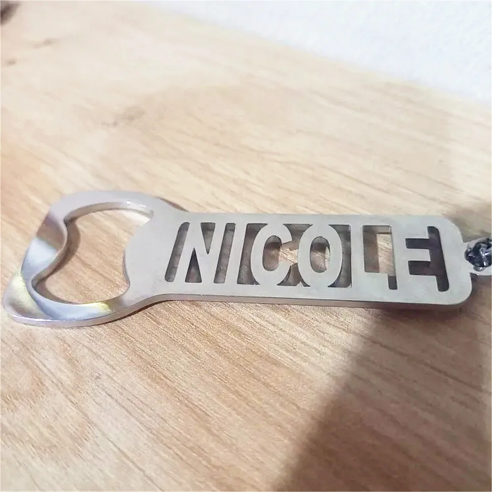 Fashion Metal Bottle Opener Personalized Stainless Steel Jewelry Drinking Essential Custom Name Wedding Gift for Best Man
Fashion Metal Bottle Opener Personalized Stainless Steel Jewelry Drinking Essential Custom Name Wedding Gift for Best Man