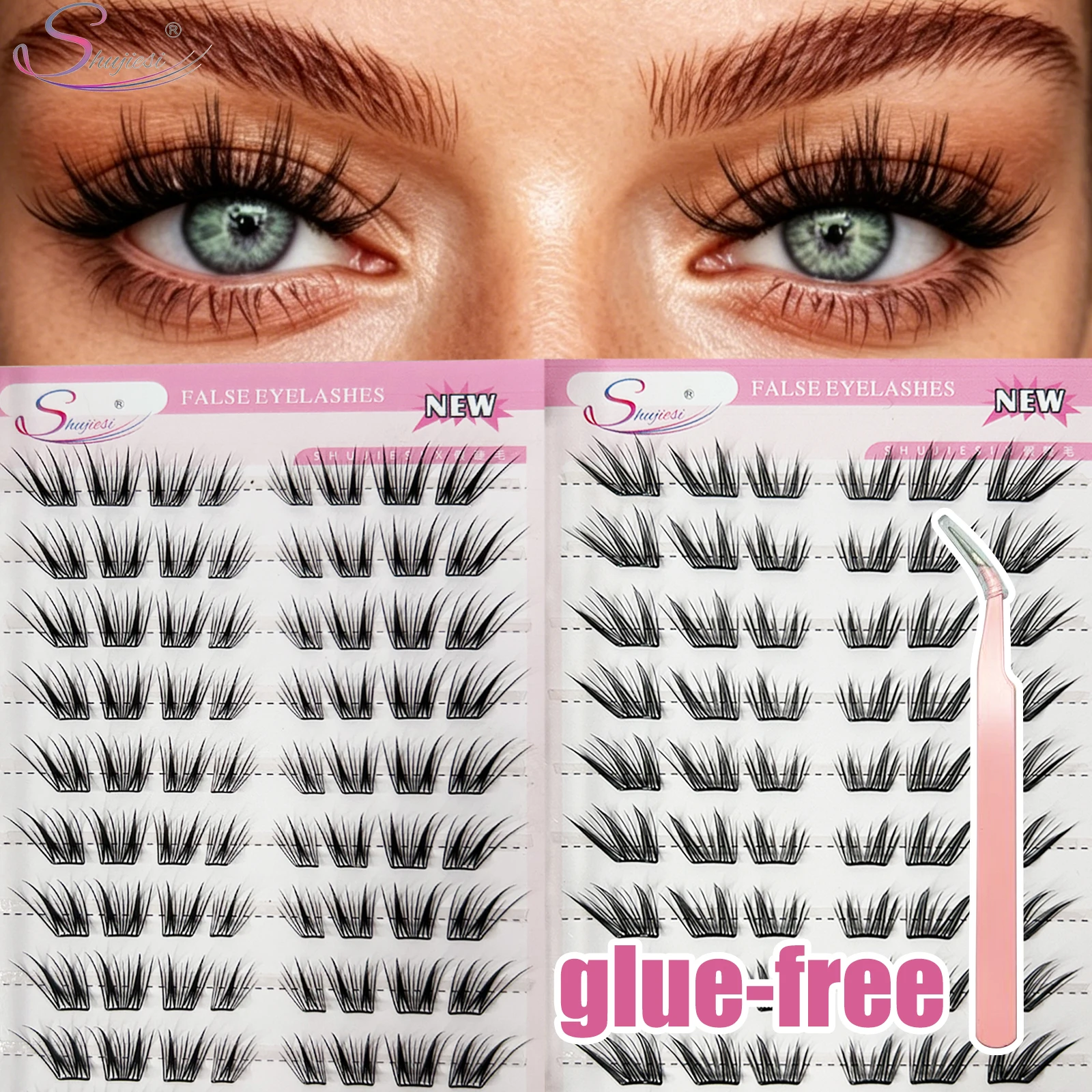 Shujiesi Glue-Free False Eyelashes Ultra-lightweight And Comfortable To Wear Perfect For All Occasions And Festive Celebrations
Shujiesi Glue-Free False Eyelashes Ultra-lightweight And Comfortable To Wear Perfect For All Occasions And Festive Celebrations
