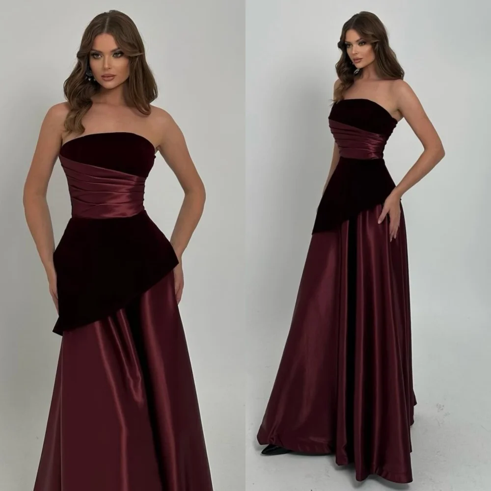 Customized Sizes Available Charmeuse Pleat A-line Strapless Long Dresses Bespoke Occasion Party Exquisite Unisex
Customized Sizes Available Charmeuse Pleat A-line Strapless Long Dresses Bespoke Occasion Party Exquisite Unisex