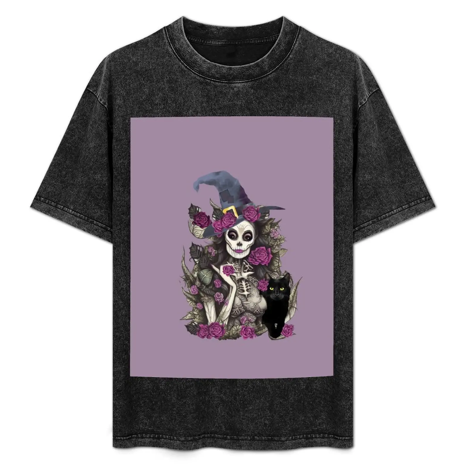 Witch and cat for cute Halloween, purple roses,scary, spooky gothic floral lady T-Shirt vintage t shirts sweat shirts, men
Witch and cat for cute Halloween, purple roses,scary, spooky gothic floral lady T-Shirt vintage t shirts sweat shirts, men