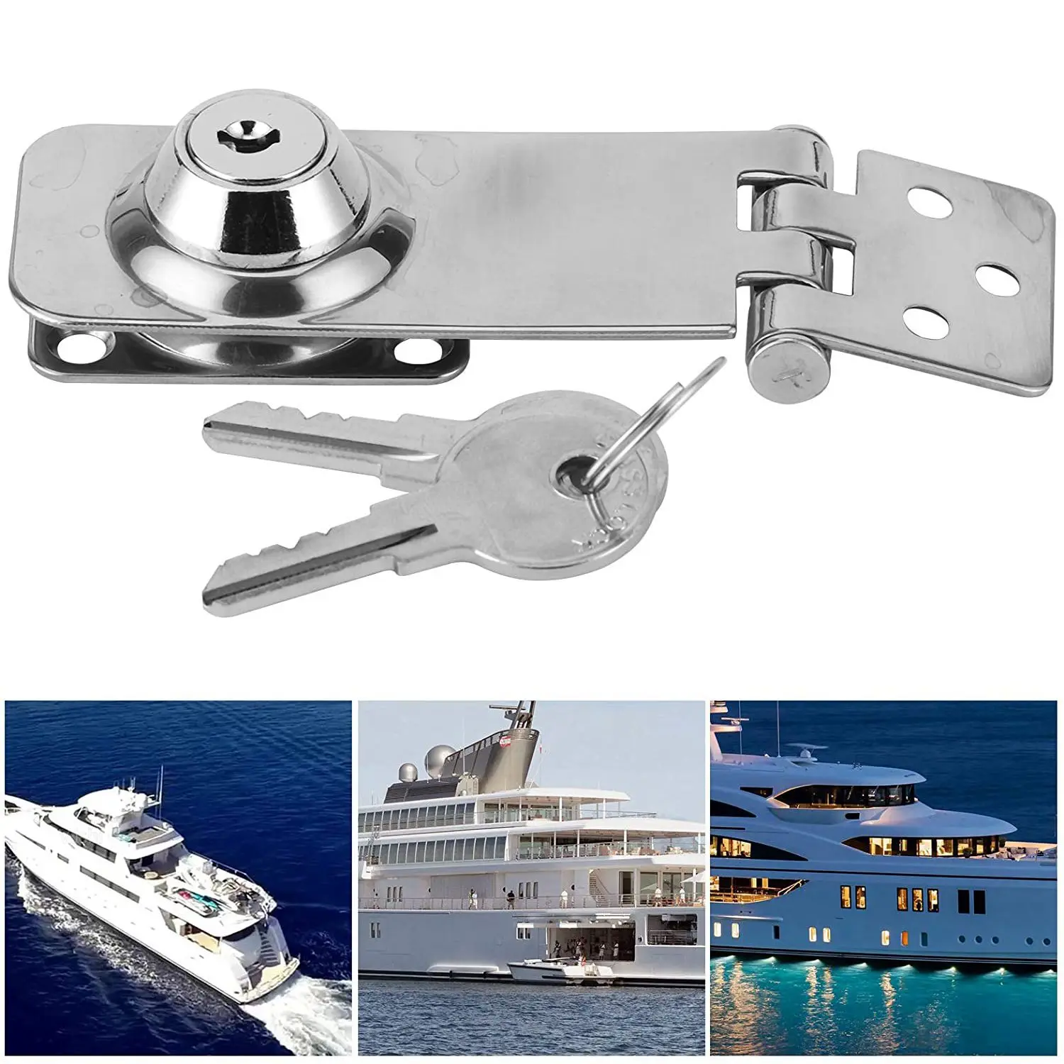 Marine Boat Hasp Locks 304 Stainless Steel Locking Hasp Safety Latch For Cabin Deck Locker Hatch Door Yacht Accessories
Marine Boat Hasp Locks 304 Stainless Steel Locking Hasp Safety Latch For Cabin Deck Locker Hatch Door Yacht Accessories