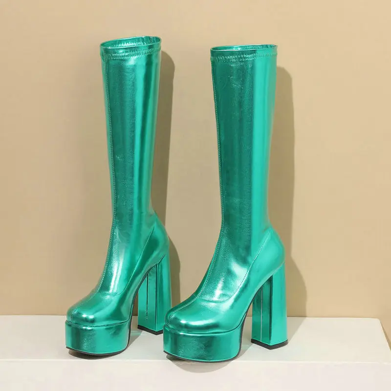 2024 Women Mid Calf Boots Platform Square High Heel Ladies Short Boots PU Leather Round Toe Slip on Dress Fashion Women Shoes
2024 Women Mid Calf Boots Platform Square High Heel Ladies Short Boots PU Leather Round Toe Slip on Dress Fashion Women Shoes
