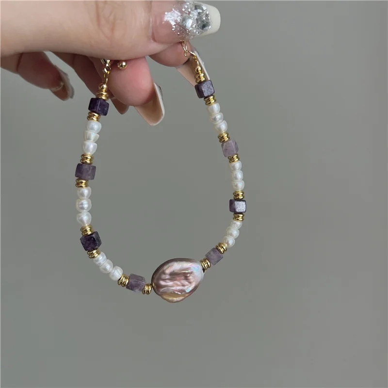 Vintage Luxury Natural Baroque Pearl Bracelet for Women Fashion Exquisite Natural Stone Stainless Steel Bangles New Jewelry Gift
Vintage Luxury Natural Baroque Pearl Bracelet for Women Fashion Exquisite Natural Stone Stainless Steel Bangles New Jewelry Gift