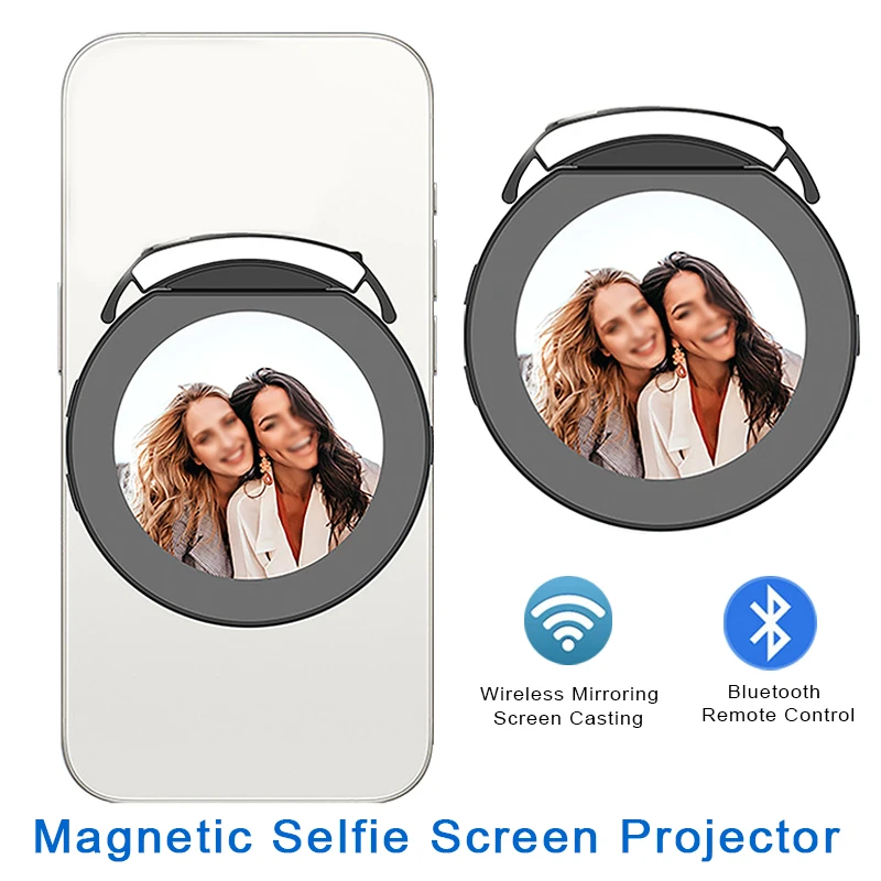 Round Mobile Screen Projector Wireless Mobile Phone Magnetic Selfie Screen 2.1 Inch Display Smartphone Screen Mirroring Device
Round Mobile Screen Projector Wireless Mobile Phone Magnetic Selfie Screen 2.1 Inch Display Smartphone Screen Mirroring Device
