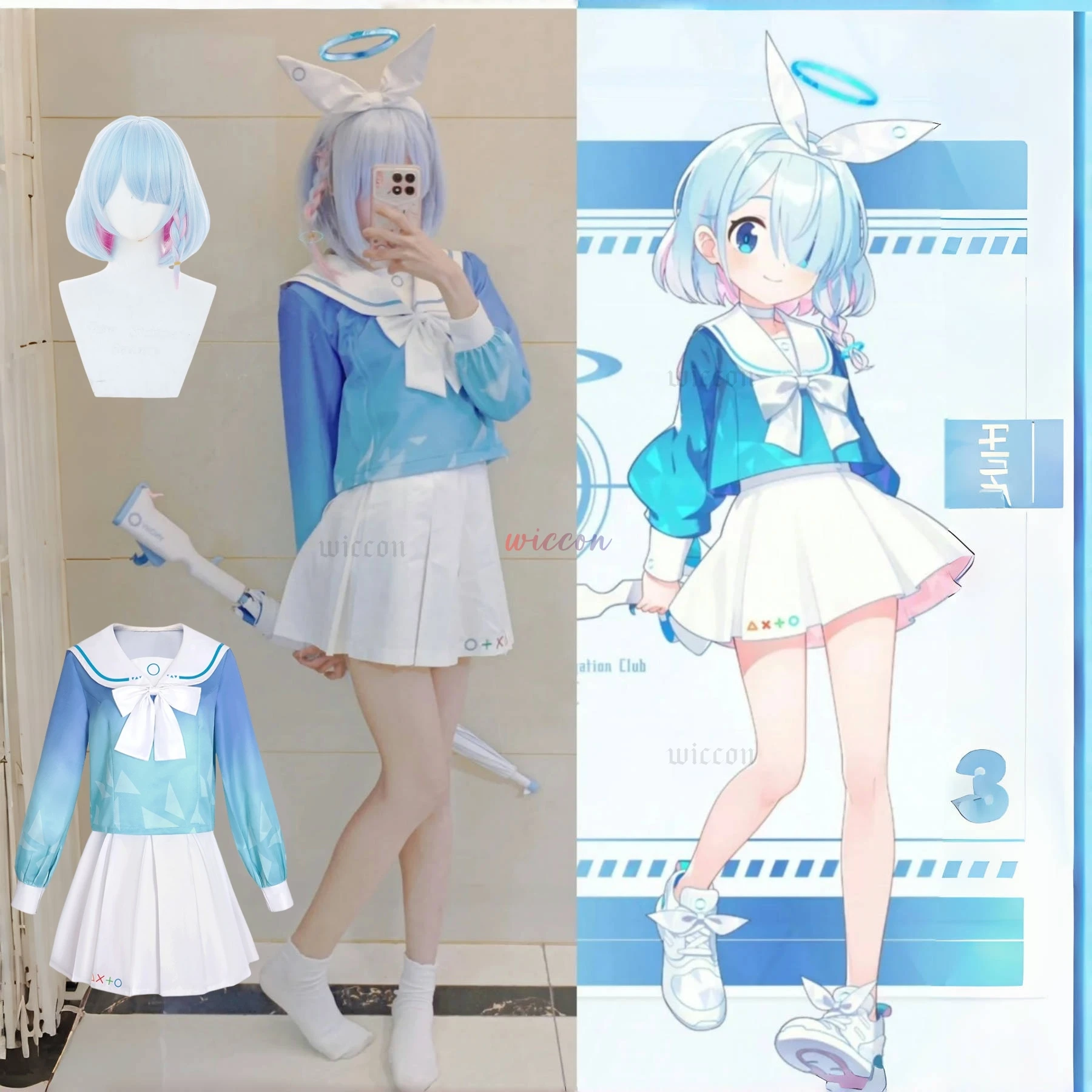 Игра Blue Archive Project MX Arona Косплей Костюм Парик Аниме Школьная Униформа Сейлор JK Хэллоуин Костюм Для Ролевых Игр
Игра Blue Archive Project MX Arona Косплей Костюм Парик Аниме Школьная Униформа Сейлор JK Хэллоуин Костюм Для Ролевых Игр