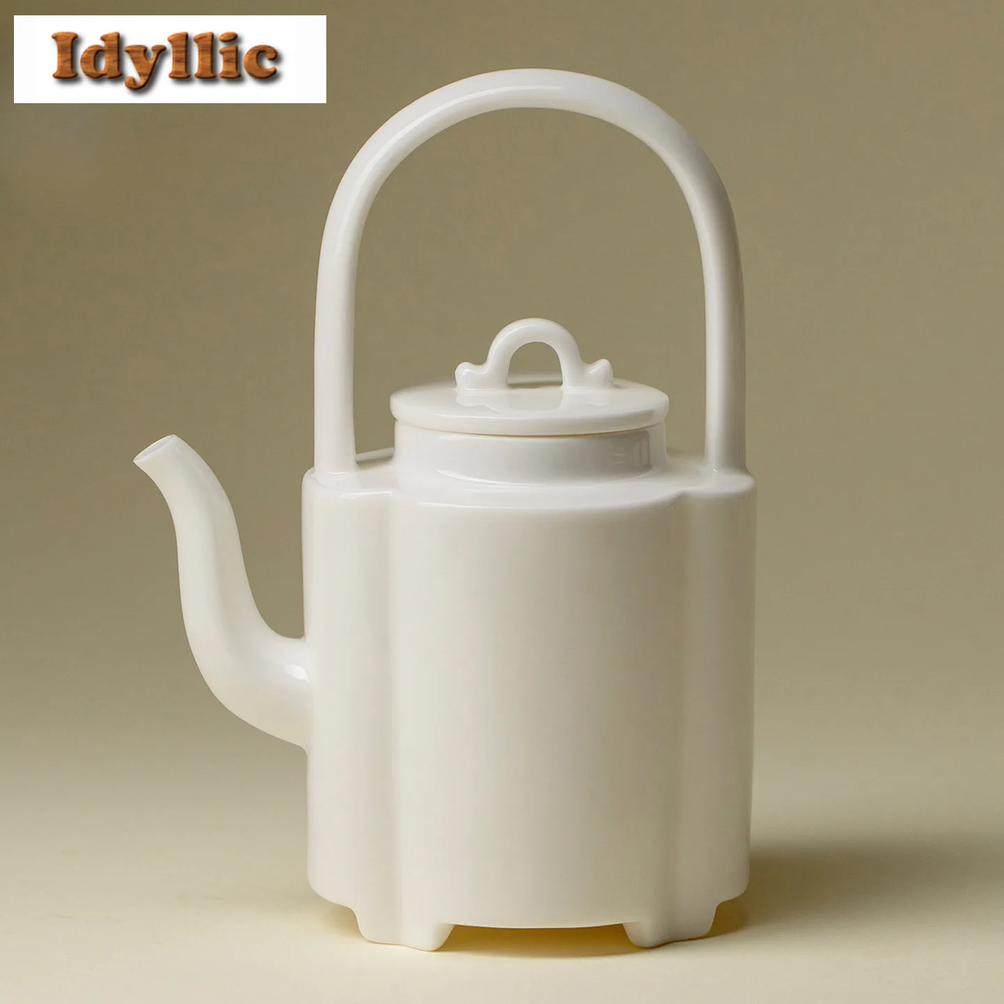 250ml Jade Clay White Porcelain Lifting Handle Teapot Ancient Tea Infuser Pot Tea Maker Kettle With Ball Hole Tea Ceremony Gift
250ml Jade Clay White Porcelain Lifting Handle Teapot Ancient Tea Infuser Pot Tea Maker Kettle With Ball Hole Tea Ceremony Gift