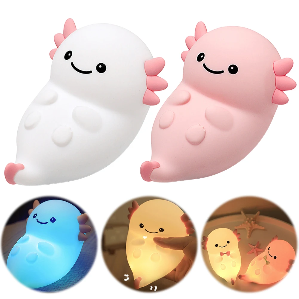 Axolotl Touch Lamp Animal Silicone Nursery Night Lamp Rechargeable Table Lamp Dimmable for Bedroom Living Room Decorations Gift
Axolotl Touch Lamp Animal Silicone Nursery Night Lamp Rechargeable Table Lamp Dimmable for Bedroom Living Room Decorations Gift