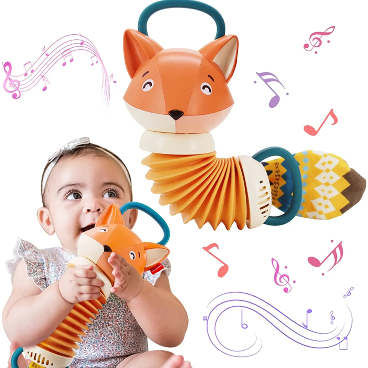 Cartoon Fox Accordion Educational Baby Toys Animal Accordion Bug Toddler Early Education Music Early Education Toy for Boy Girl
Cartoon Fox Accordion Educational Baby Toys Animal Accordion Bug Toddler Early Education Music Early Education Toy for Boy Girl