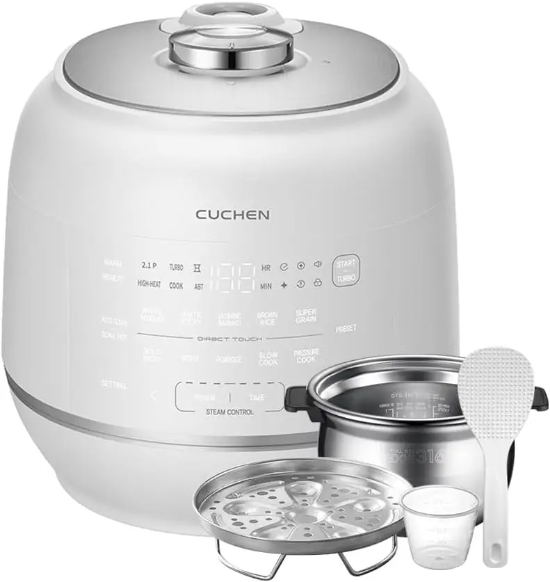 IH Pressure Rice Cooker 6 Cup - 2.1 Bar Ultra High-Pressure Cooker for Multi-Grain & White Rice - 316Ti Stainless Steel I
IH Pressure Rice Cooker 6 Cup - 2.1 Bar Ultra High-Pressure Cooker for Multi-Grain & White Rice - 316Ti Stainless Steel I